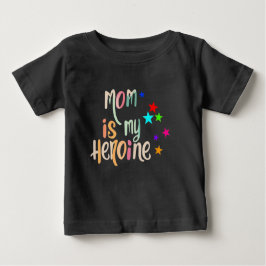 Mom is my heroine ベビーTシャツ