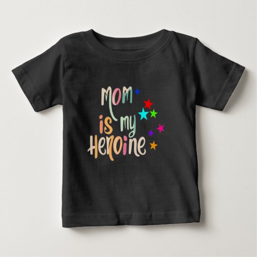 Mom is my heroine ベビーTシャツ (正面)