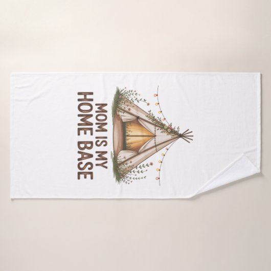 Mom Is My Home Base バスタオル (バスタオル)