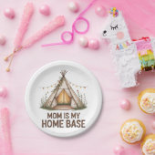 Mom Is My Home Base ペーパープレート (パーティー)