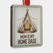 Mom Is My Home Base メタルオーナメント (右)