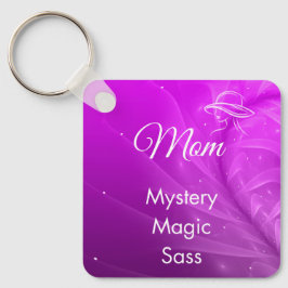 Mom is Mystery, Magic, Sass & Soul Keychain Purple キーホルダー