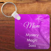 Mom is Mystery, Magic, Sass & Soul Keychain Purple キーホルダー (正面)