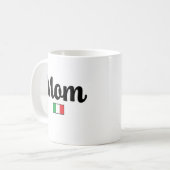 Mom Italian Flag Mug コーヒーマグカップ (正面左)