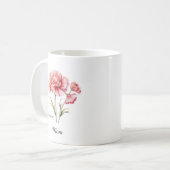 Mom January Birth Flower コーヒーマグカップ (正面左)