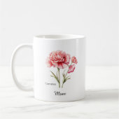 Mom January Birth Flower コーヒーマグカップ (左)