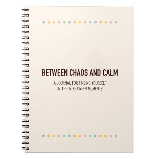 Mom Journal Chaos and Calm Mother's Day Gift ノートブック (正面)