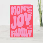 Mom Joy Of The Family Modern Mother's Day Card カード (正面)