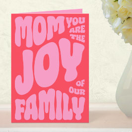 Mom Joy Of The Family Modern Mother's Day Card カード