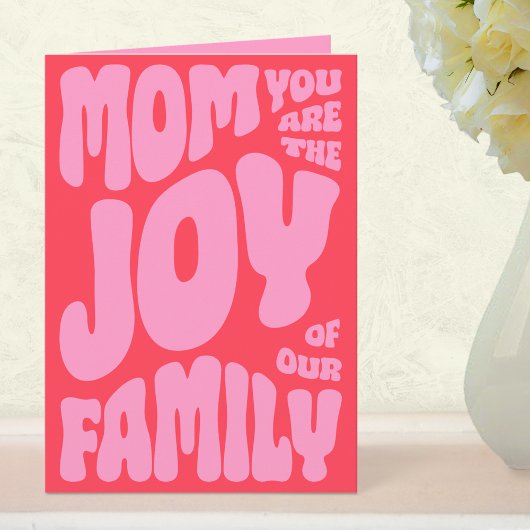 Mom Joy Of The Family Modern Mother's Day Card カード
