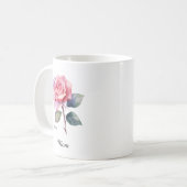 Mom June Birth Flower Rose コーヒーマグカップ (正面左)
