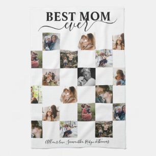 Mom Keepsake最高のブラック&ホワイトInsta写真 キッチンタオル