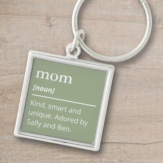 mom keychain kids sage モダン greenの定義 キーホルダー