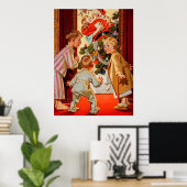 Mom Kisses Santa Claus ポスター (ホームオフィス)