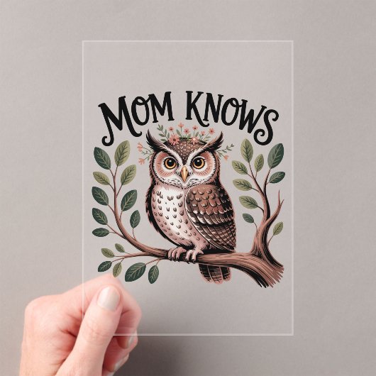 Mom Knows﻿ アクリル招待状 (インサイチュ (ポータブル))