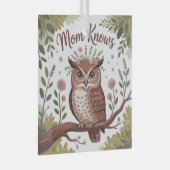 Mom Knows ガラスオーナメント (正面右)