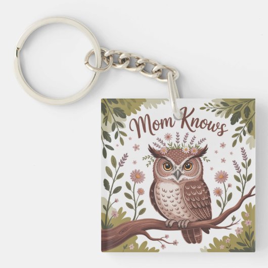 Mom Knows キーホルダー (正面)