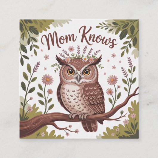 Mom Knows スクエア名刺 (正面)
