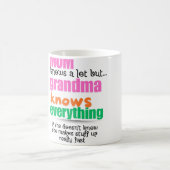 mom knows a lot but grandma knows everything mug コーヒーマグカップ (中央)