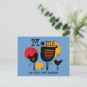 Mom Lifeの最高の先生はがき ポストカード (スタンド正面)