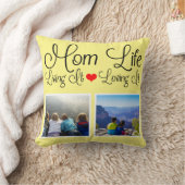 Mom Life黄色の写真 クッション (ブランケット)