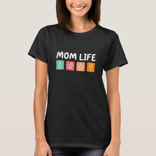 MOM LIFE アイコン Tシャツ (正面)