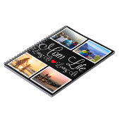 Mom Life Black パーソナライズされたPhoto ノートブック (左側)