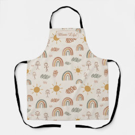 Mom Life Boho Rainbows Personalized エプロン