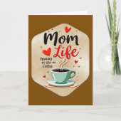 Mom Life Coffee Time – Minimal Design カード (正面)