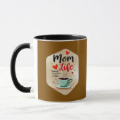 Mom Life Coffee Time – Minimal Design マグカップ (左)