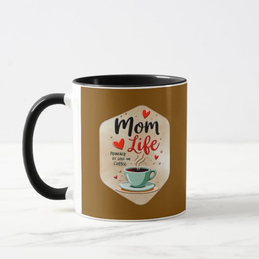 Mom Life Coffee Time – Minimal Design マグカップ (左)