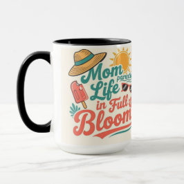 Mom Life in full bloom Cute Mama gift マグカップ
