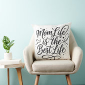 Mom Life is the 最高の Life - Hand-Lettered Caligra クッション (椅子)