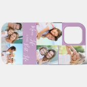 Mom Life is the Best Life 5 Photo Collage Lilac Case-Mate iPhoneケース (裏面 (横))