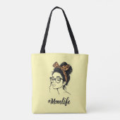  Mom Life Leopard Print Tote Bag トートバッグ (裏面)