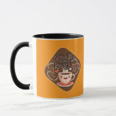 Mom Life Powered by Coffee – Cute Illustration マグカップ (左)