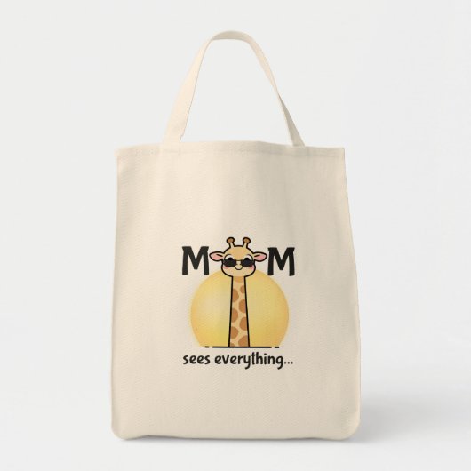 Mom Life Tote Bag – Mom Sees Everything トートバッグ (正面)