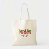 Mom Lifee Tote Bag Fun Quote Design トートバッグ (正面)