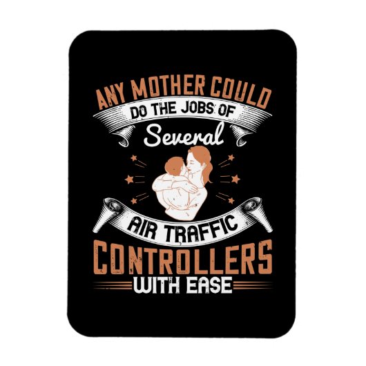 Mom - Like Air 忙し Traffic Controllers マグネット (縦)