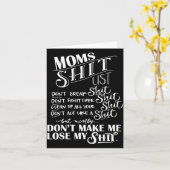 Mom List Momlife Funny Mom Mothers Day  カード (黄色い花)
