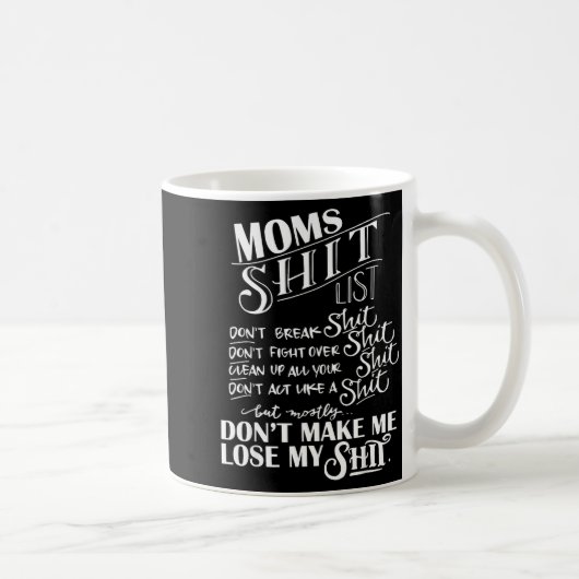 Mom List Momlife Funny Mom Mothers Day コーヒーマグカップ (右)