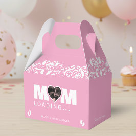Mom Loading フォト 超音波 ピンク ベビーシャワー フェイバーボックス