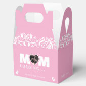 Mom Loading Photo Ultrasound Pink Baby Shower フェイバーボックス (オープン)