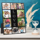 Mom Love 10フォトコラージブラック フォトプラーク (側面)