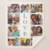 Mom Love 10フォトコラージュ シェルパブランケット (正面)