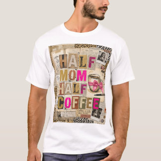 Mom Love Coffee & Chaos Scrapbook Aesthetic Tシャツ
