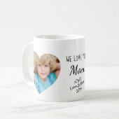 Mom Love Youハート写真 コーヒーマグカップ (正面左)
