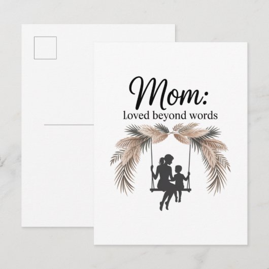 Mom Loved Beyond Words 案内ポストカード (正面/裏面)
