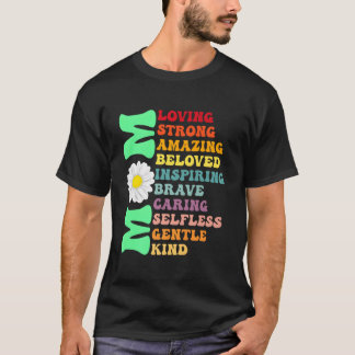Mom Loving Strong Amazing Best Mom Ever Mommy Moth Tシャツ