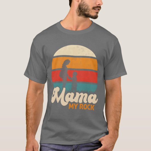 Mom Mama My Rock funny Tシャツ (正面)